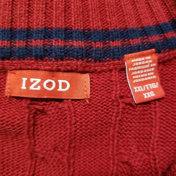 Izod Cable Knit zip sweater - Picture 6 of 7